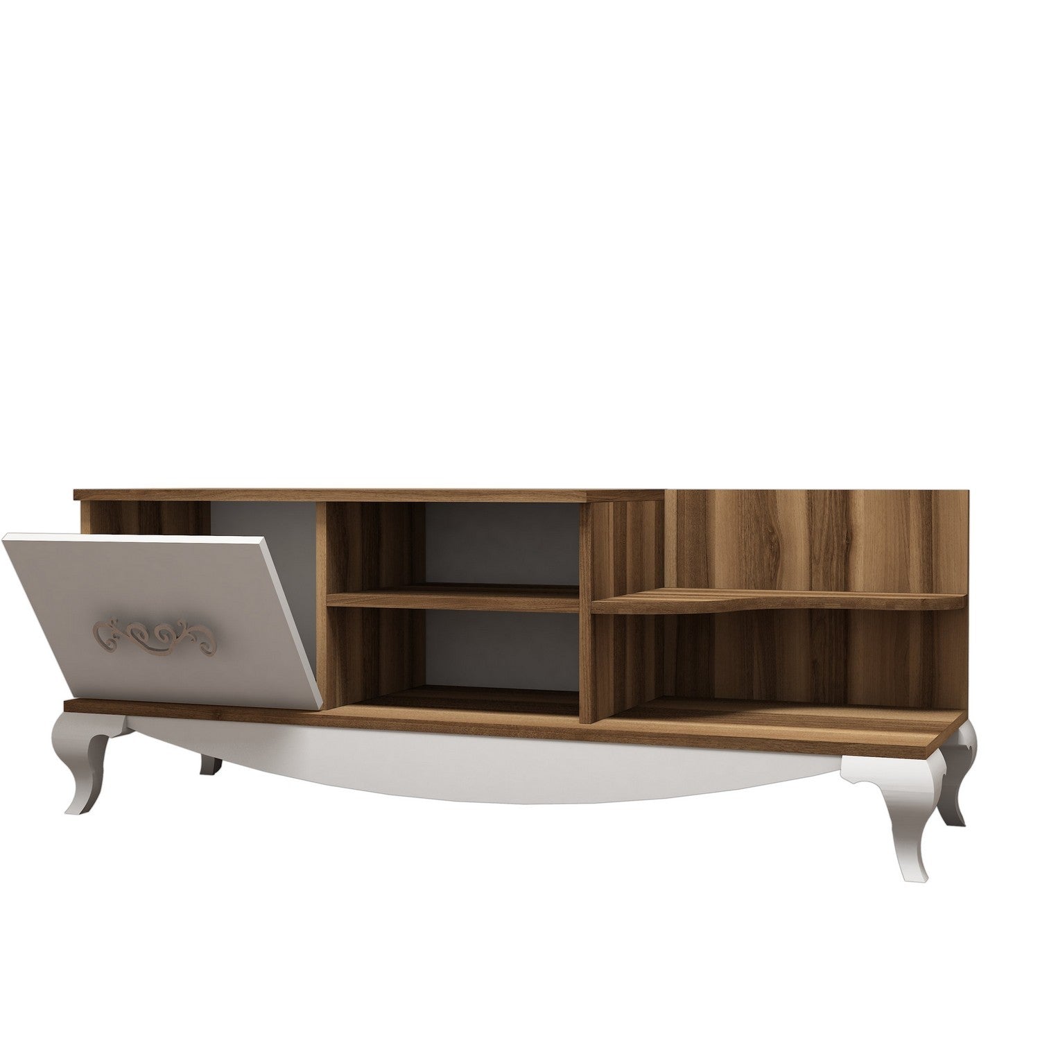 Meuble TV Sultan - Walnut, White
