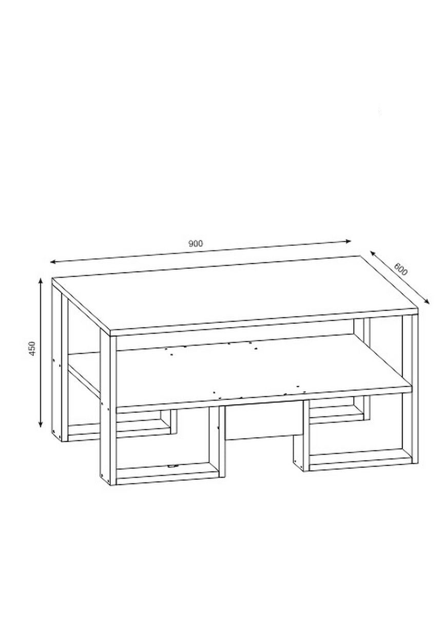 Table basse Golden - White, Walnut