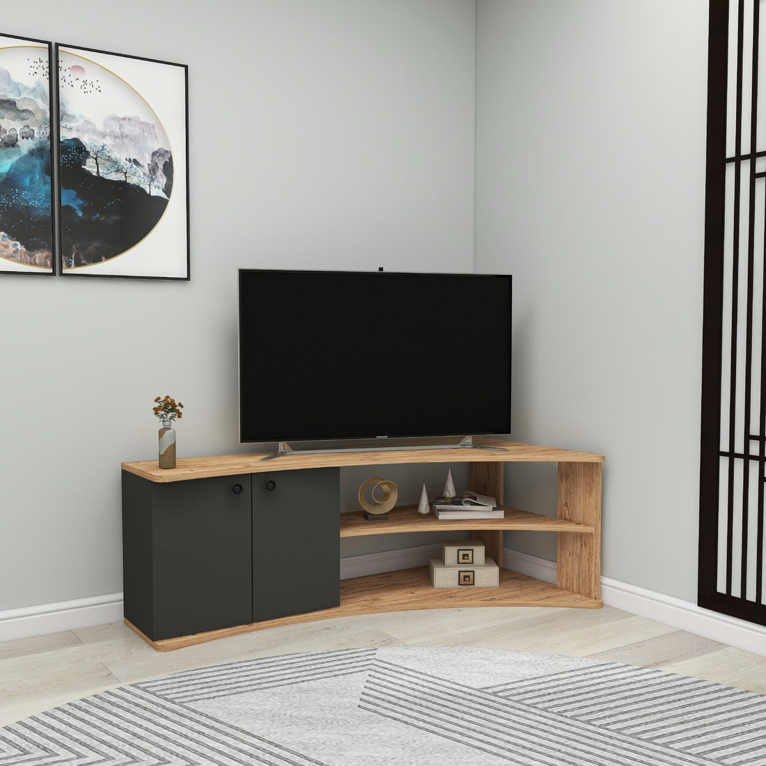 Meuble TV Termera - Atlantic Pine, Anthracite