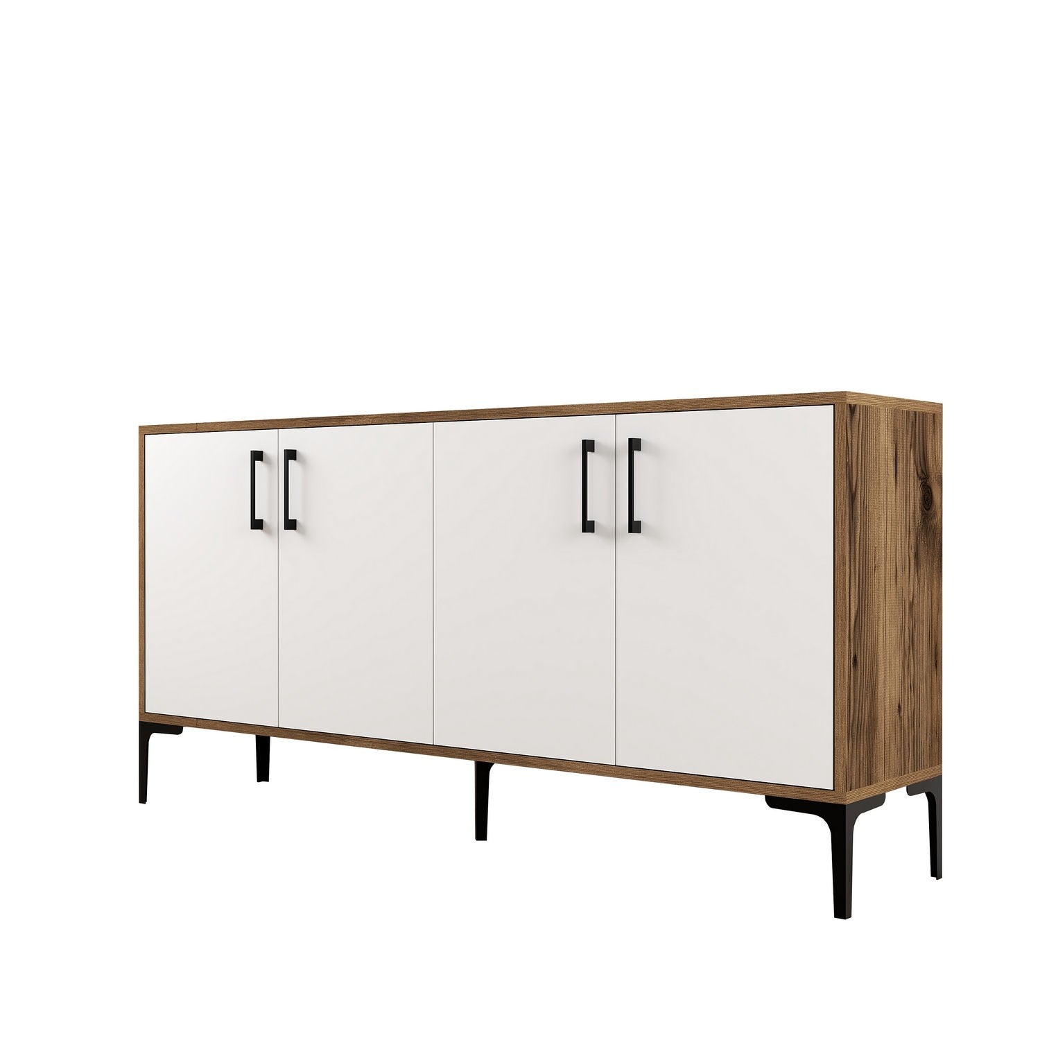 Console Kiev 160 - Walnut, White