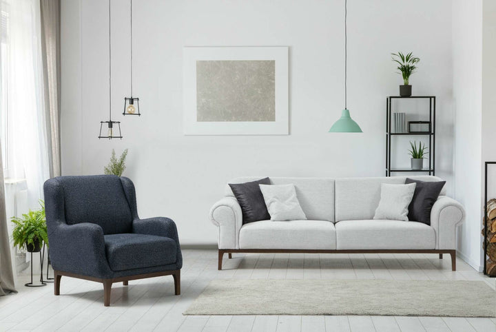 Canapé London Set - Ares White, Anthracite