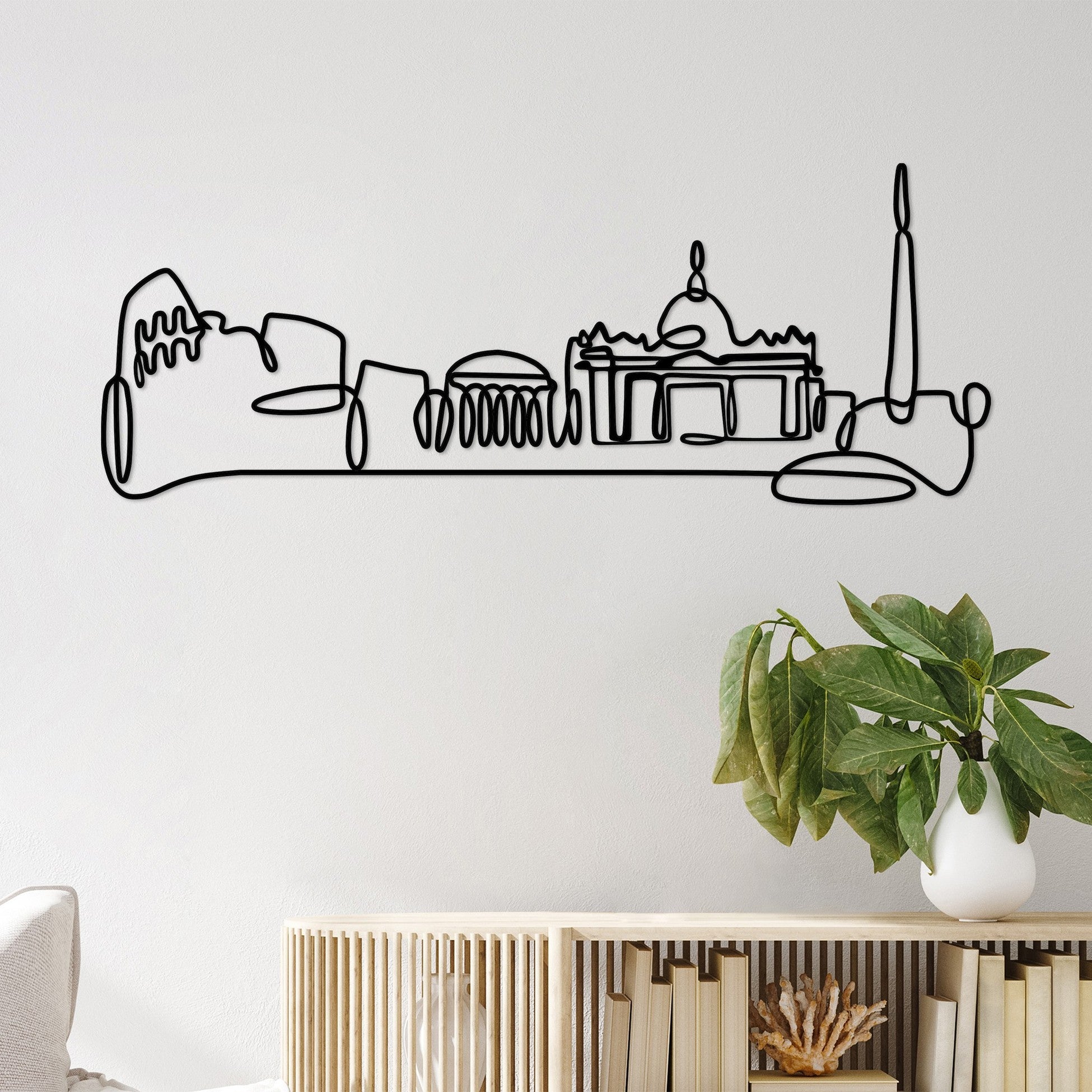 Accessoire mural en métal décoratif City