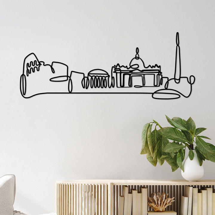 Accessoire mural en métal décoratif City