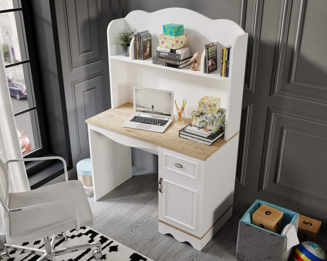 Bureau d'étude Lisa - Oak, White