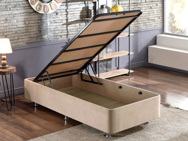 Base de lit unique Ela Single - Light Brown (90 x 190)