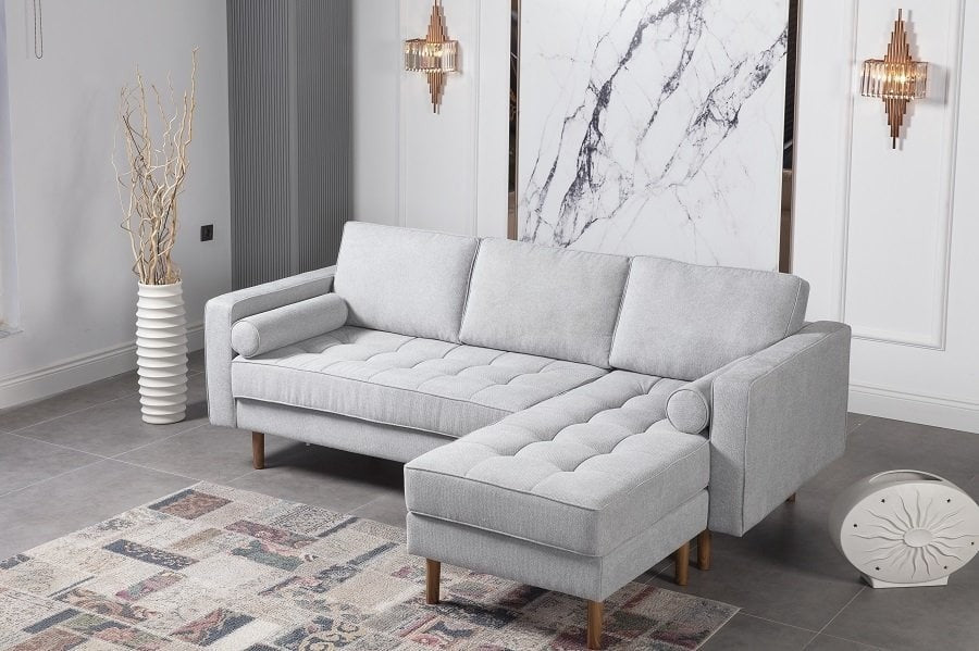 Canapé d’angle réversible 4/5 places en Lin