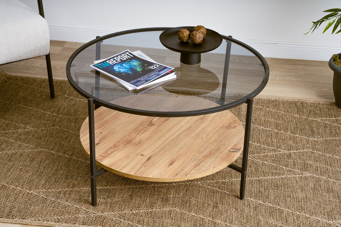 Table basse Astek - Oak, Black