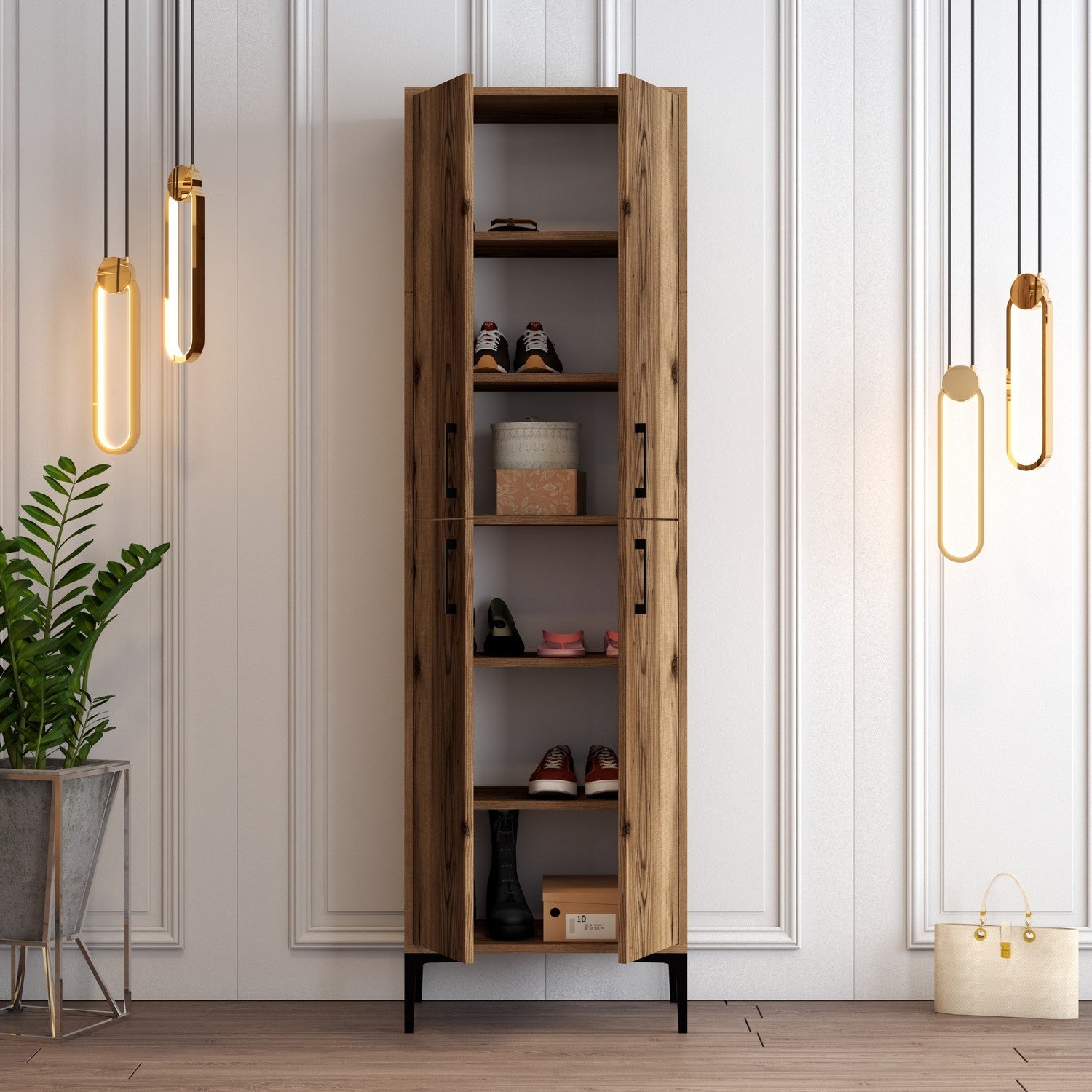 Meuble à chaussures Berlin A - Walnut