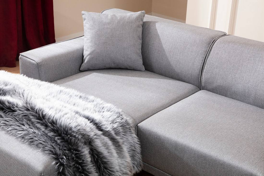 Canapé d'angle Petra L Corner - Light Grey