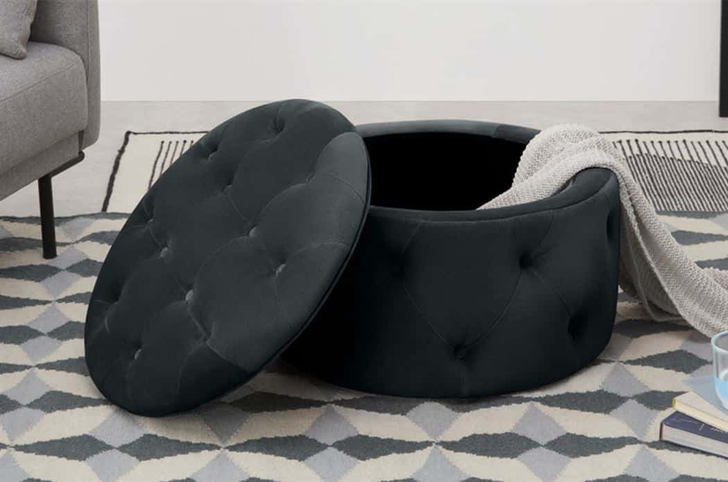 Pouf Coffre avec Espace De Rangement Duru