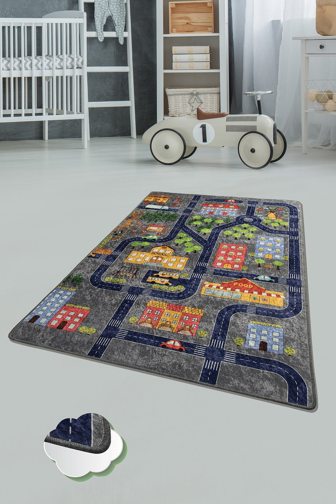 Tapis (200 x 290) Small Town - Grey