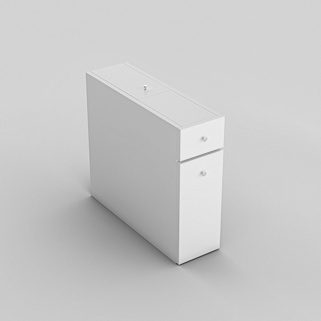 Rangement de salle de bain 1 porte et 2 tiroirs Calencia Bois Blanc