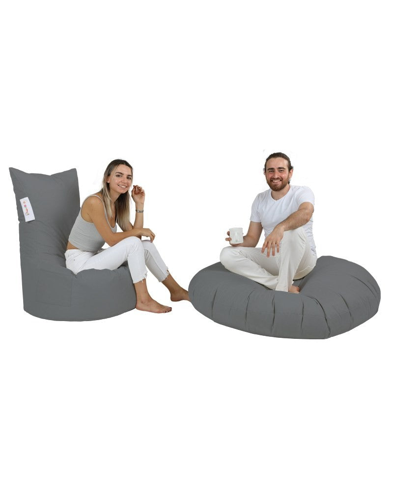Pouf de jardin Balina - Dark Grey