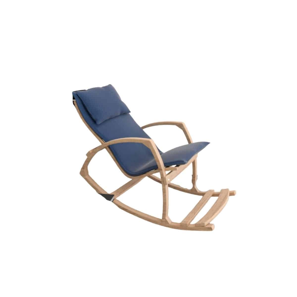 Vezir Fauteuil à bascule Bleu