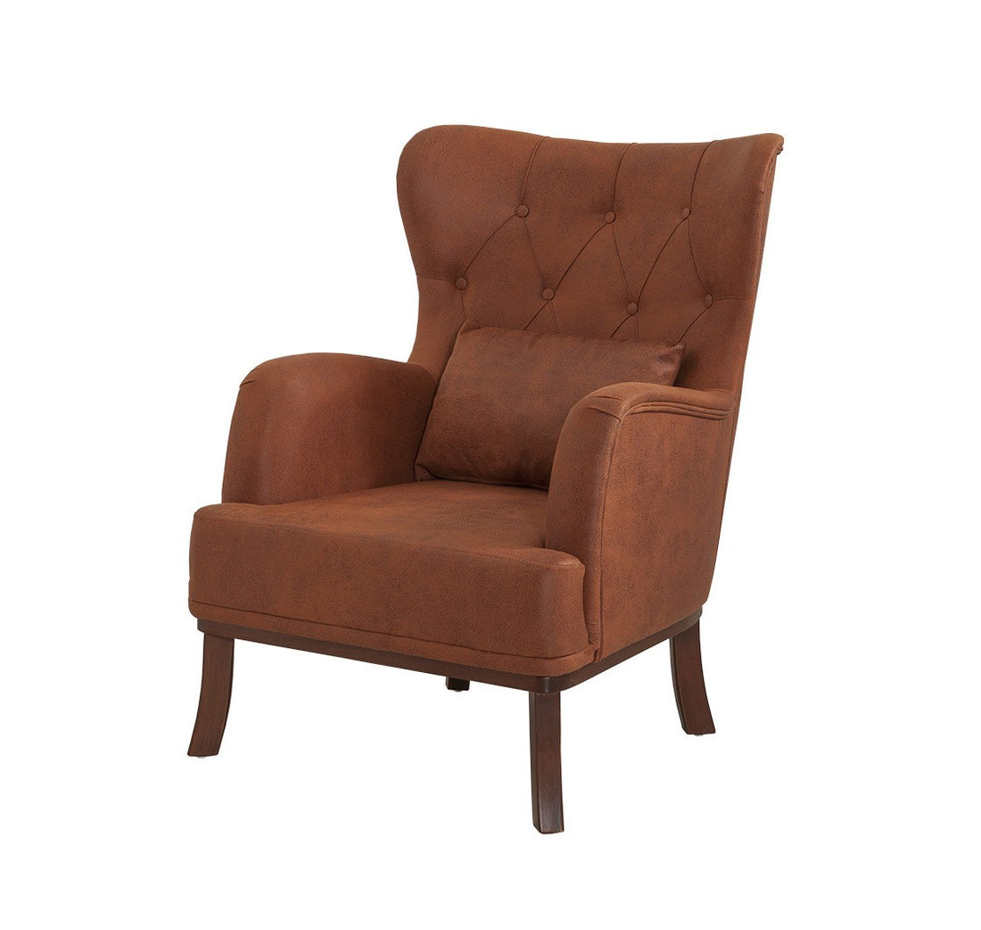 Fauteuil à oreilles Marta - Brown