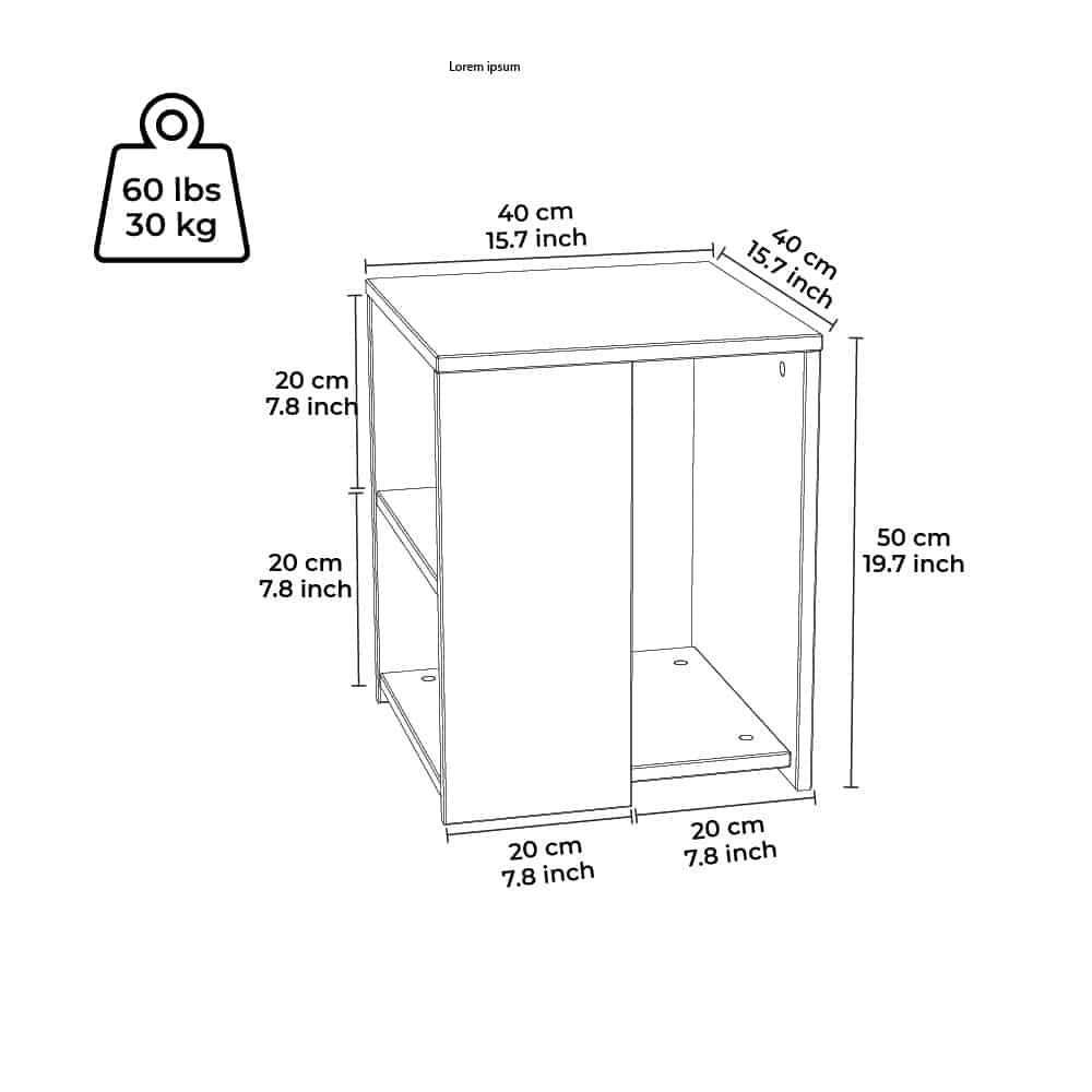 Table d’appoint Rome blanc wallnut