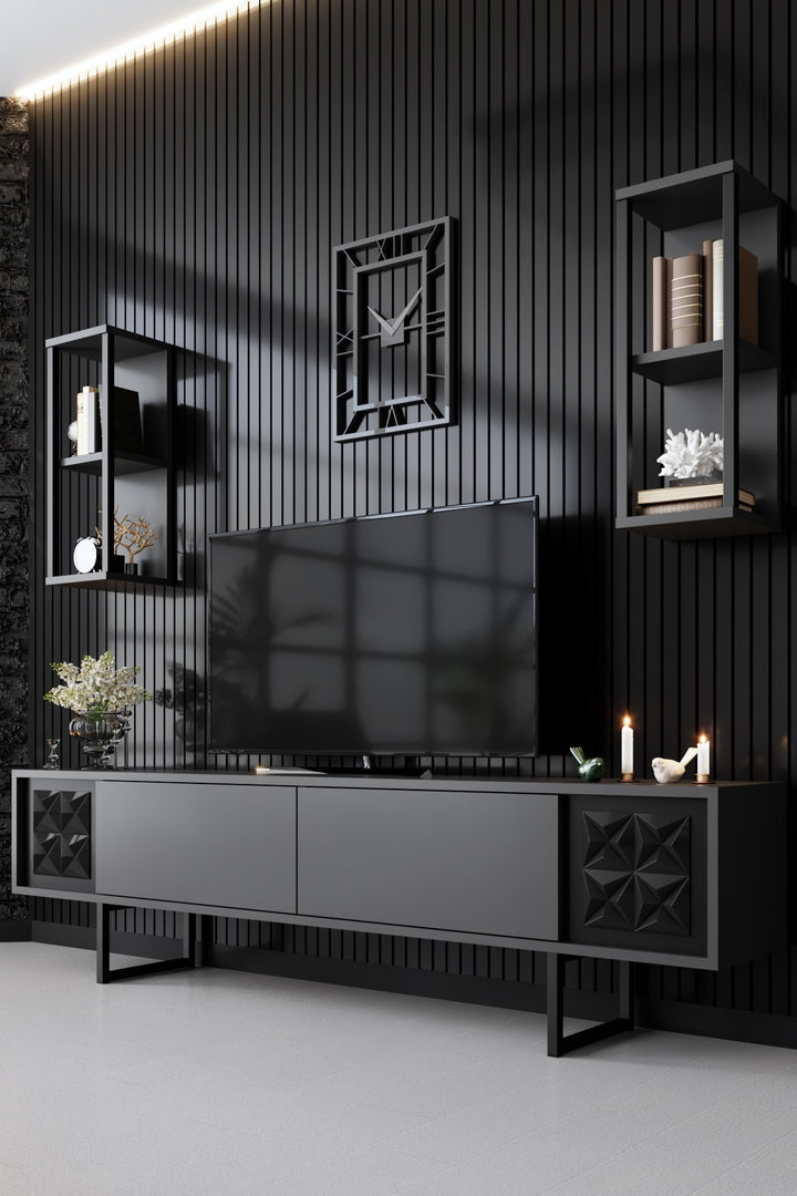Ensemble de meubles de salon Black Line Set - Anthracite, Black