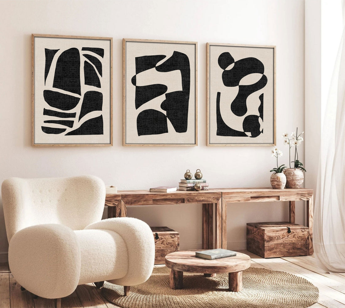 Peinture MDF encadrée décorative (3 pièces) Huhu201 - 30 x 40