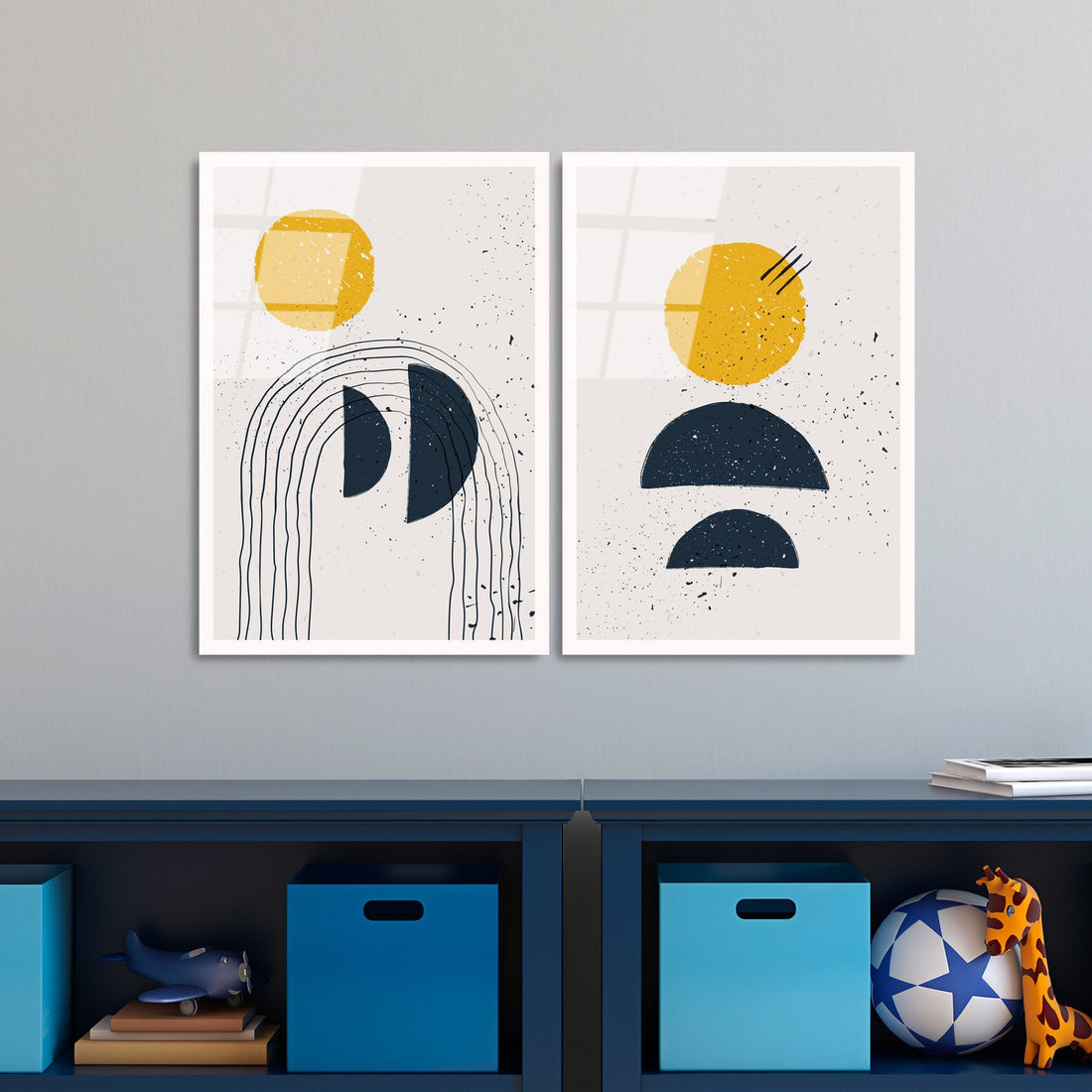 Peinture en verre trempé décorative (2 pièces) UV-954 - 45 x 65