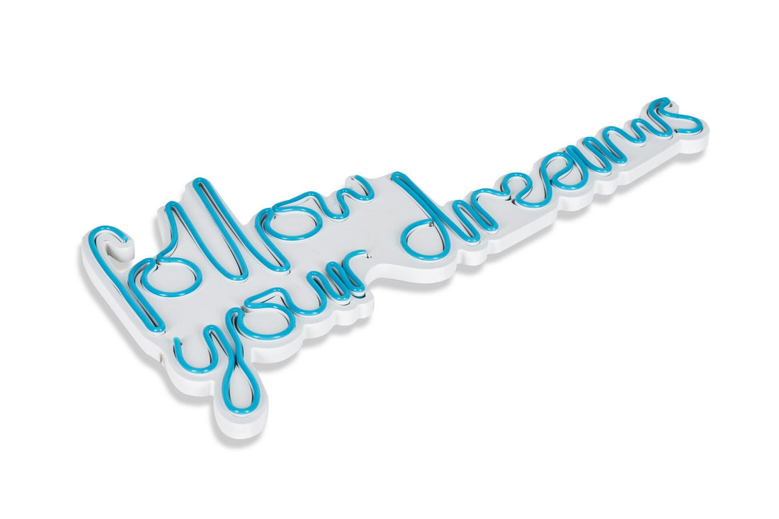Éclairage LED en plastique décoratif Follow Your Dreams - Blue