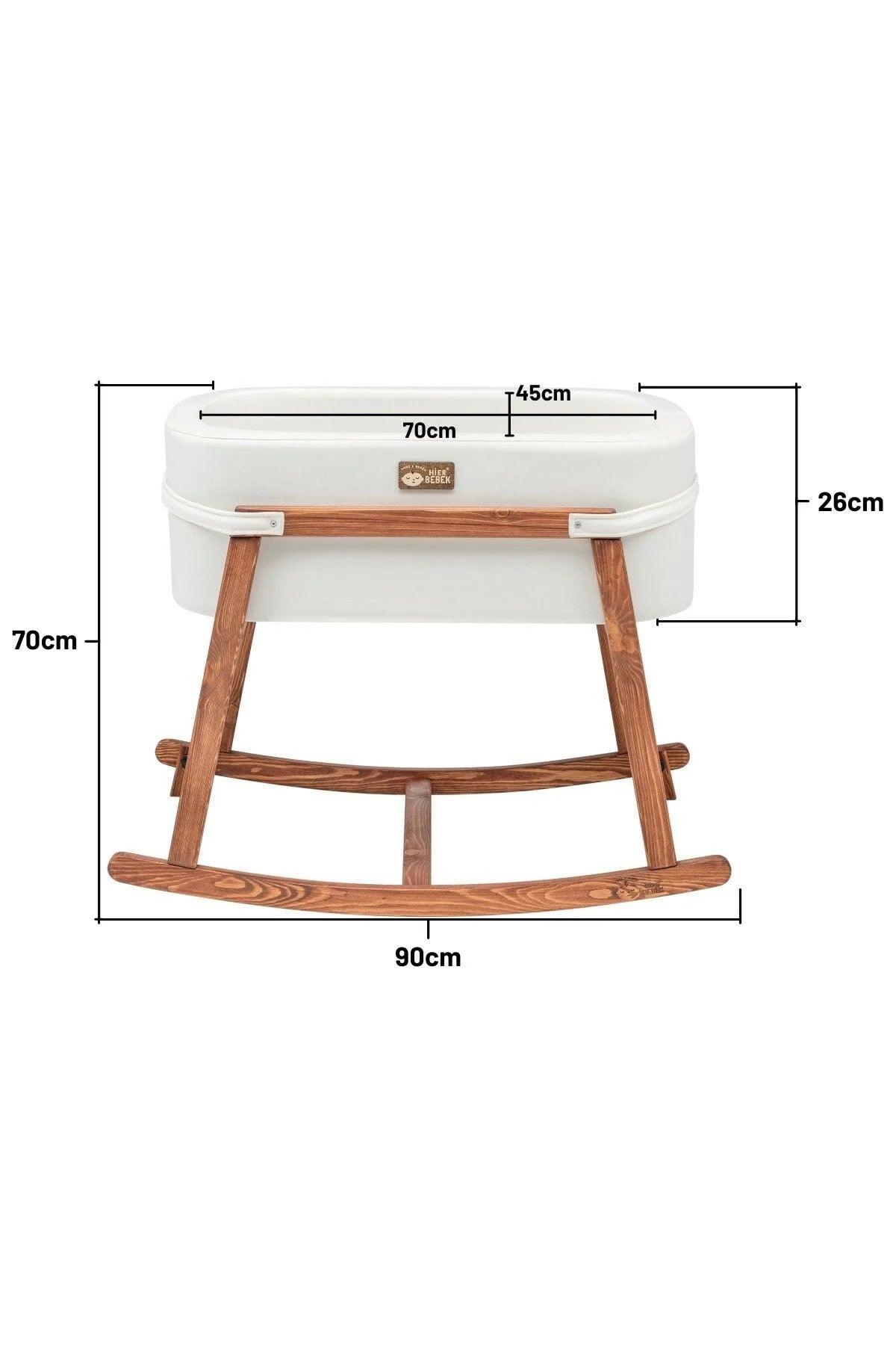 Nacique Berceau en chêne 70x45