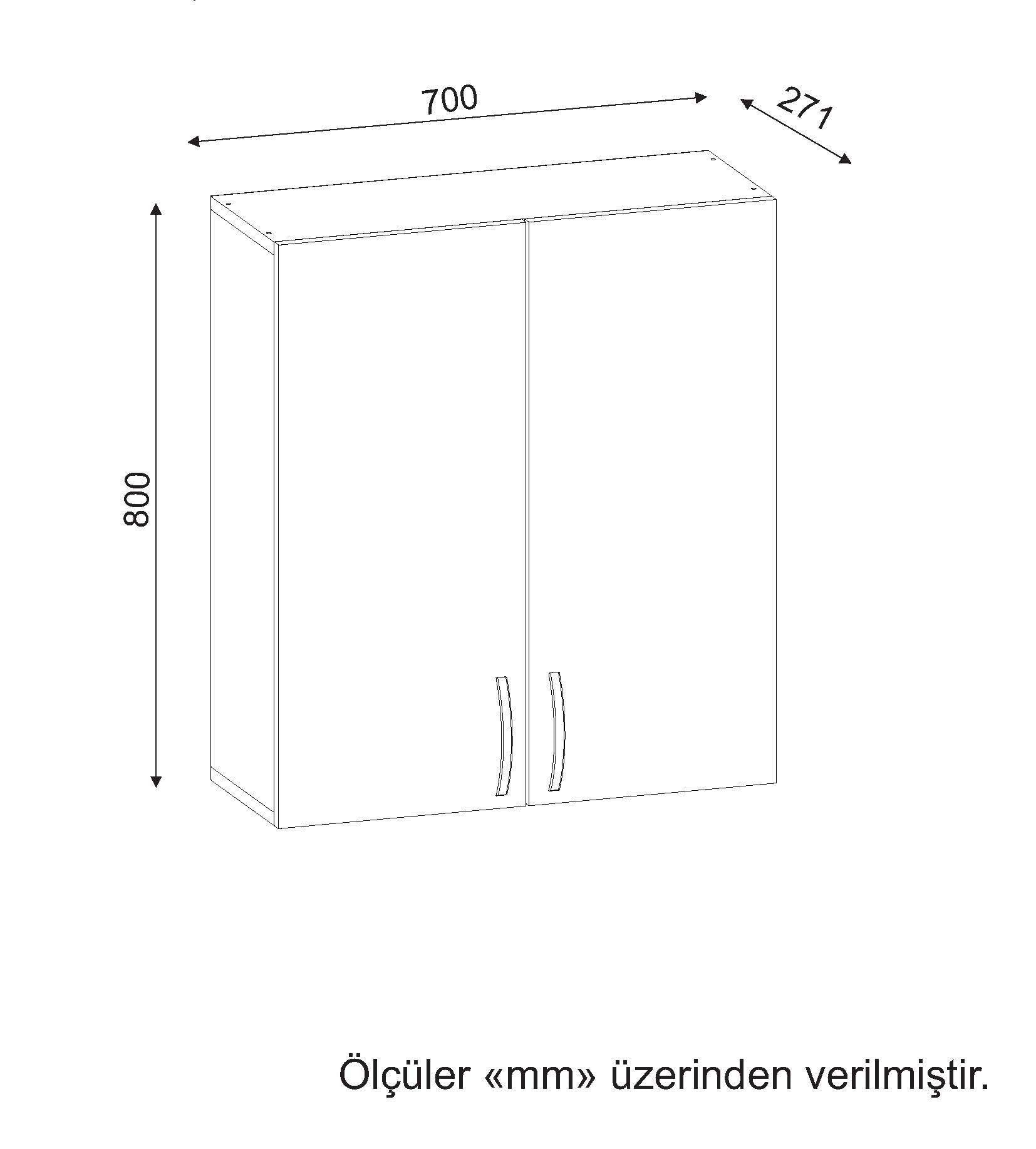 Armoire de toilette Benito Üst - White