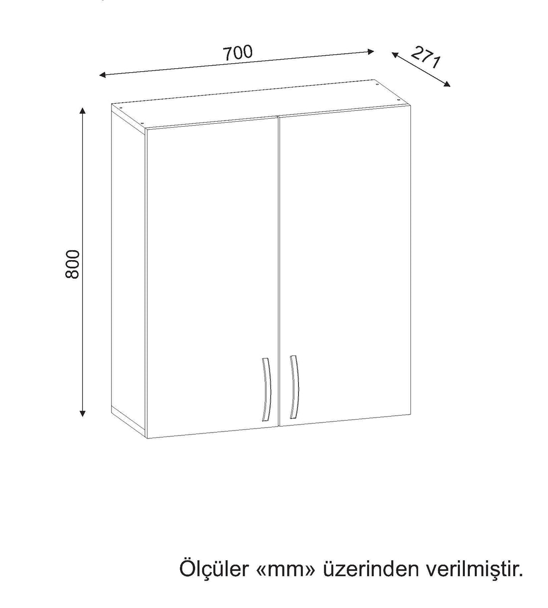Armoire de toilette Benito Üst - White