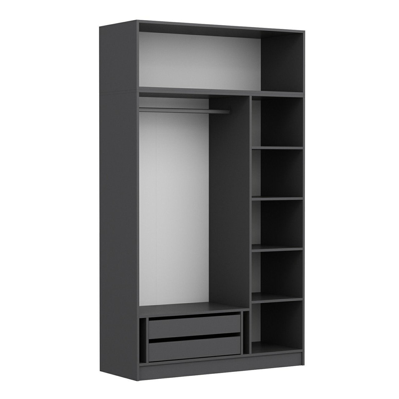 Armoire Minar 3 Kapak 2 Çekmece 235 - Anthracite