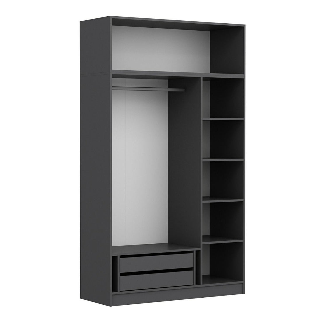 Armoire Minar 3 Kapak 2 Çekmece 235 - Anthracite