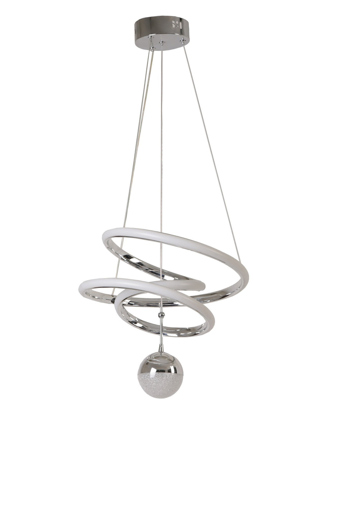 Lustre Mabel Lampe à Suspension LED Simple Chrome 3 Couleurs