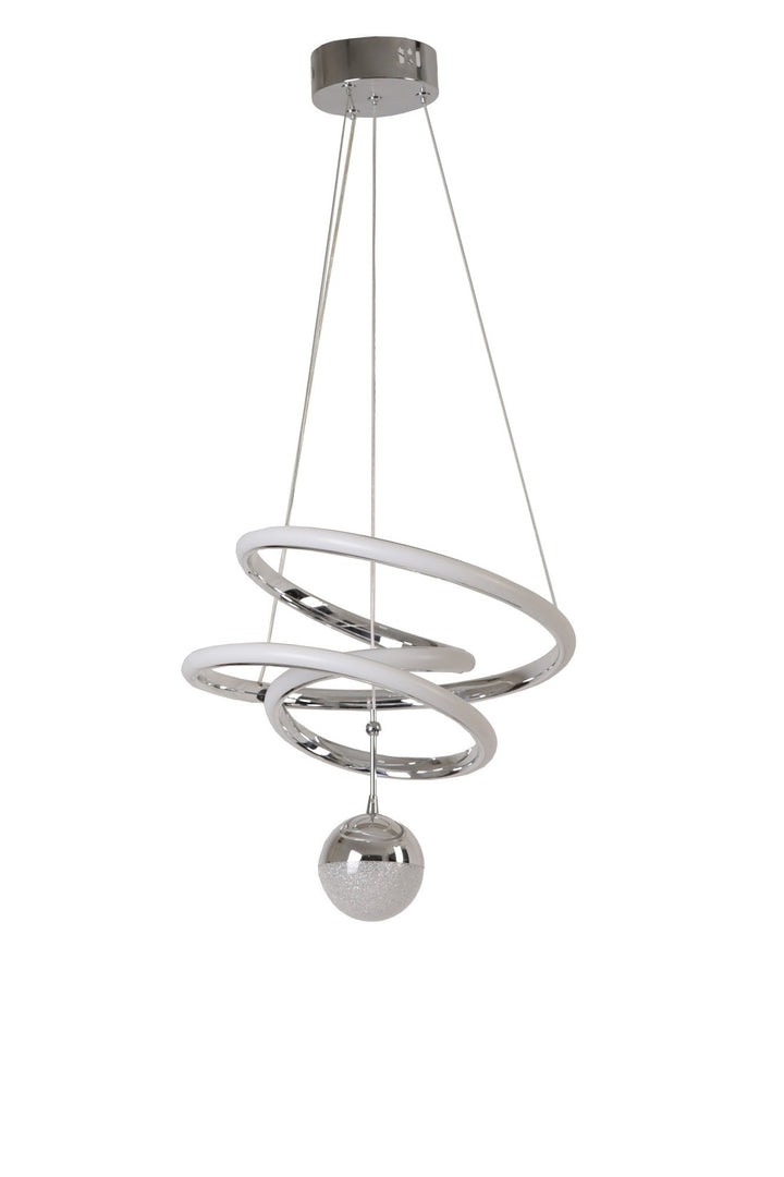 Lustre Mabel Lampe à Suspension LED Simple Chrome 3 Couleurs