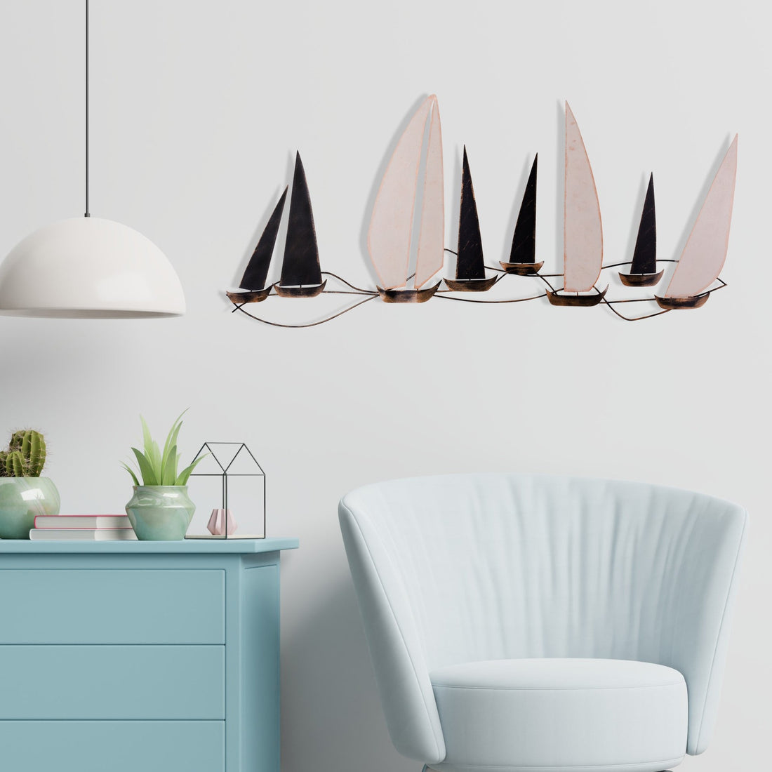 Accessoire mural en métal décoratif Ocean