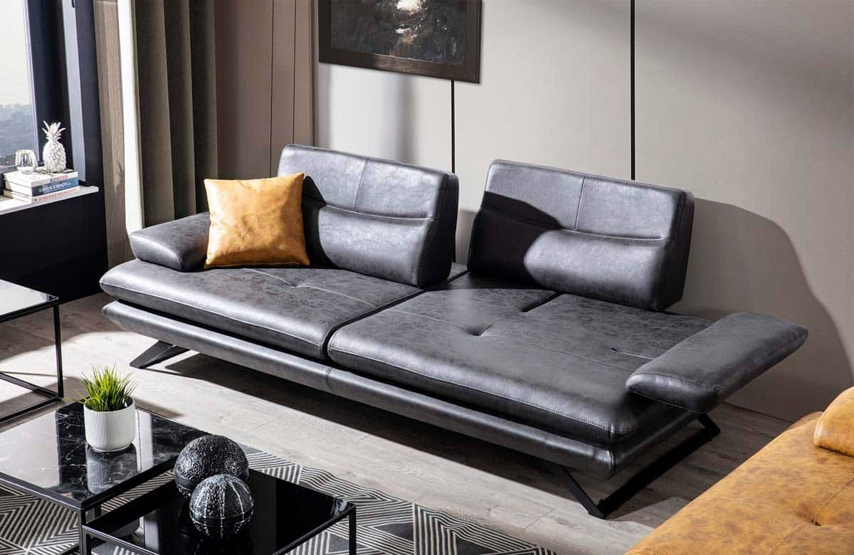 Polo Anthracite Canapé Trois Places