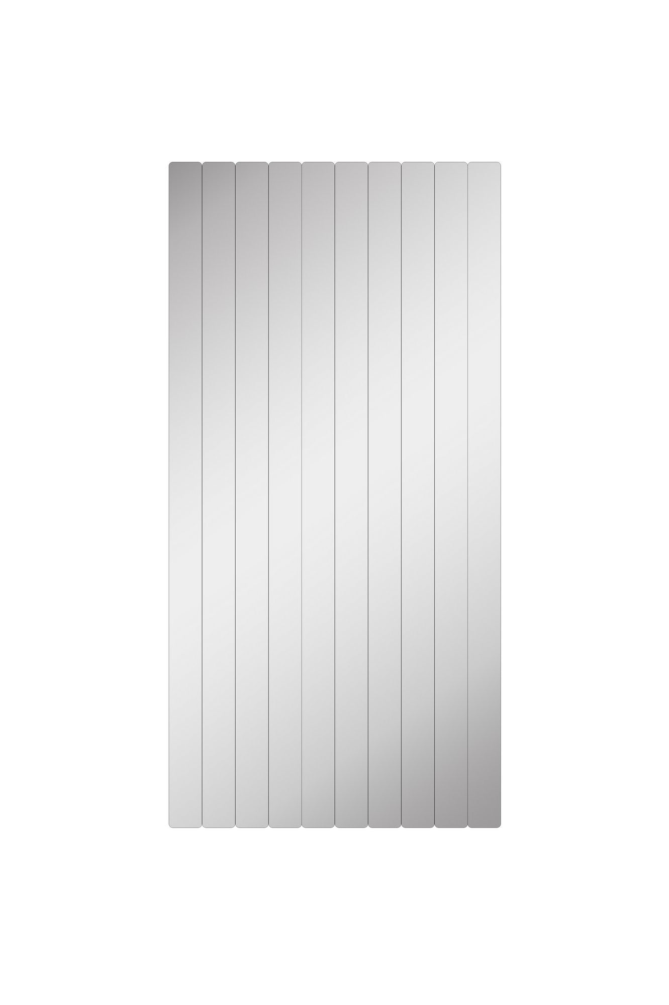 Miroir Rectangular Stripe - 5 x 100 cm ( 10 Pieces ) - Silver