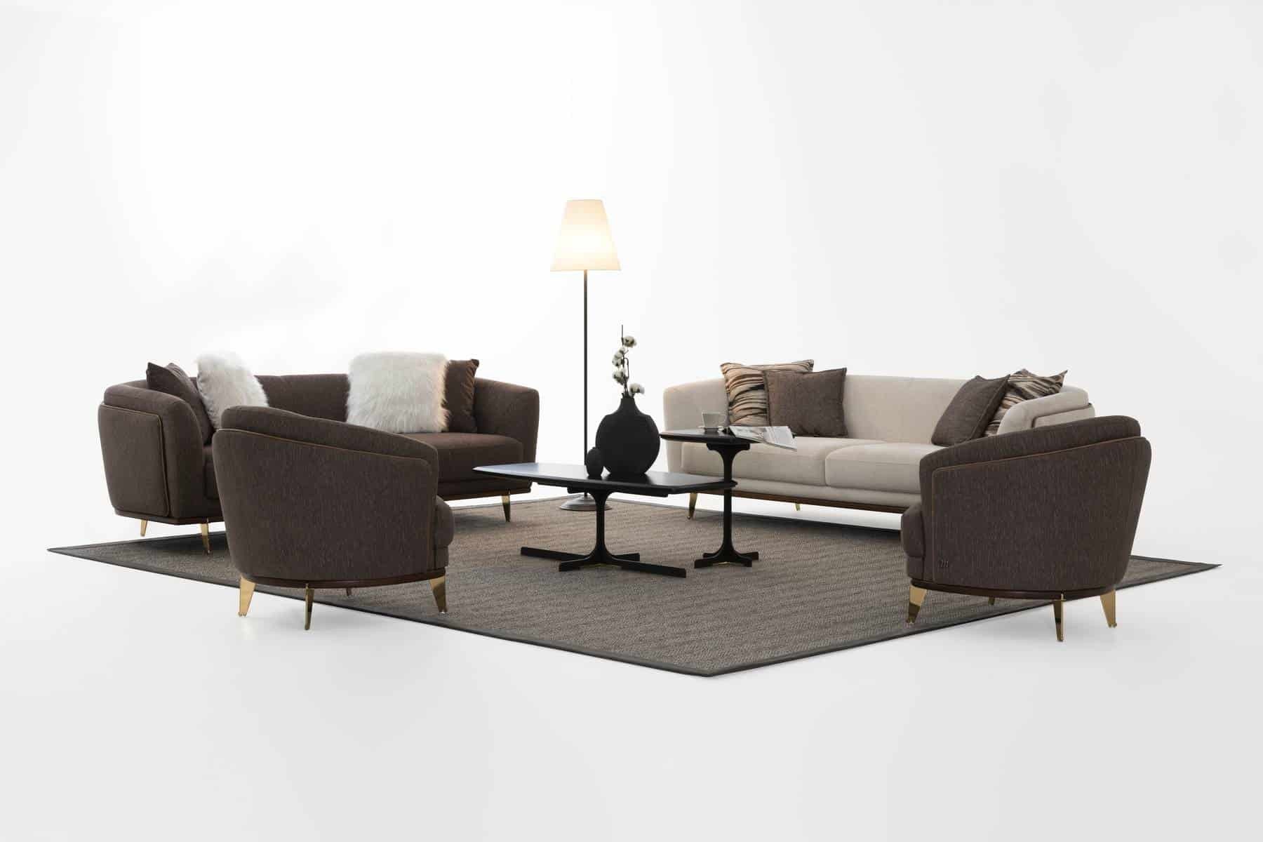 Violet Ensemble de Canapé Marron