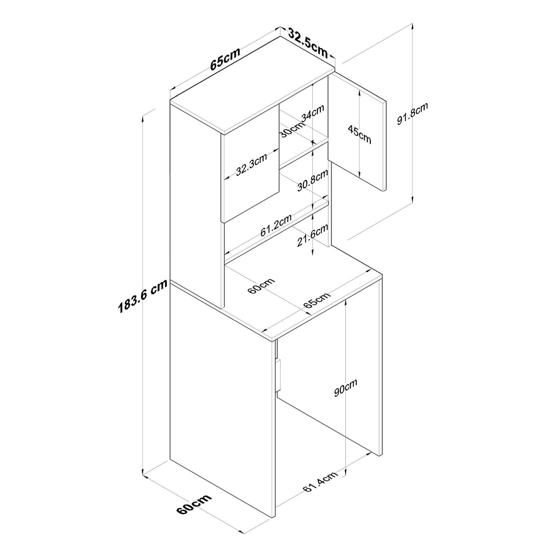 Armoire pour machine à laver KD101 - 2674
