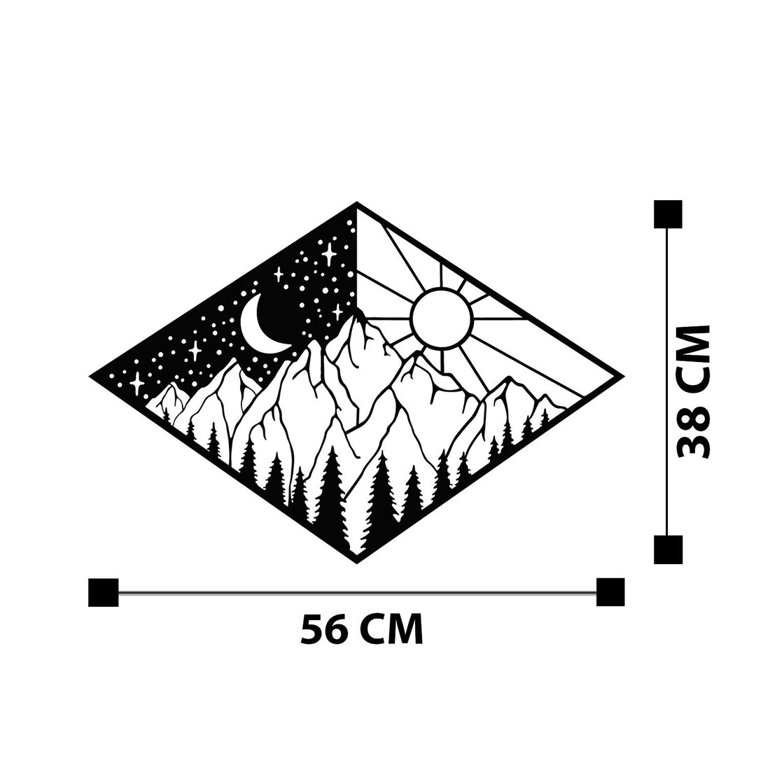 Accessoire mural en métal décoratif Suveyda