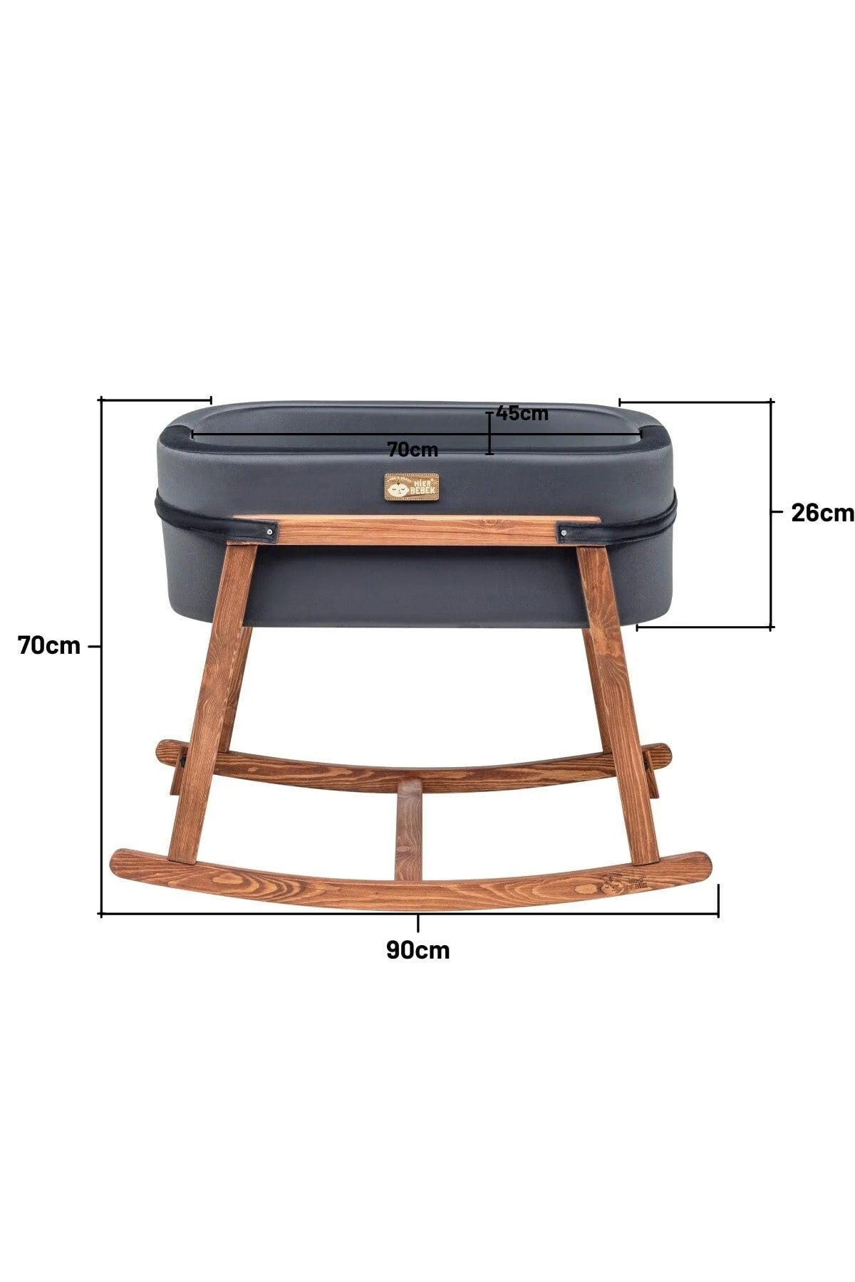 Nacique Berceau en chêne 70x45