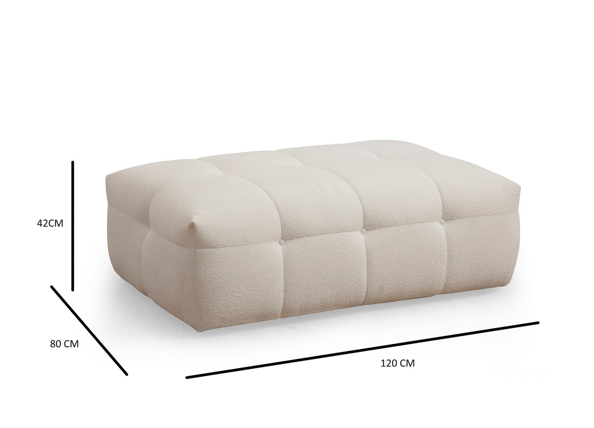 Touffet Cady Ottoman - Beige