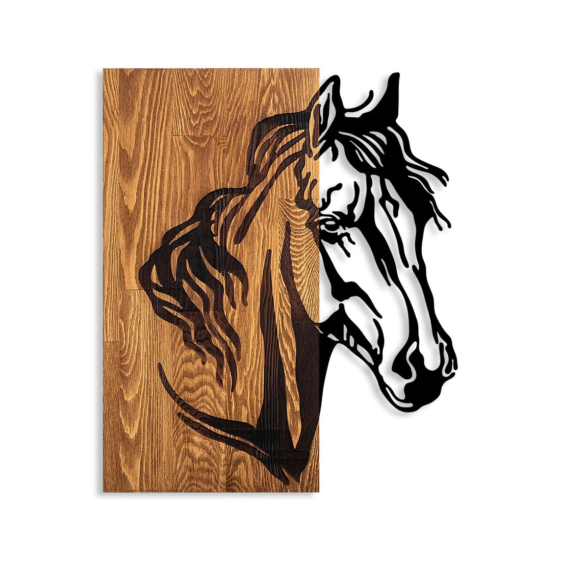 Accessoire mural en bois décoratif Horse 1