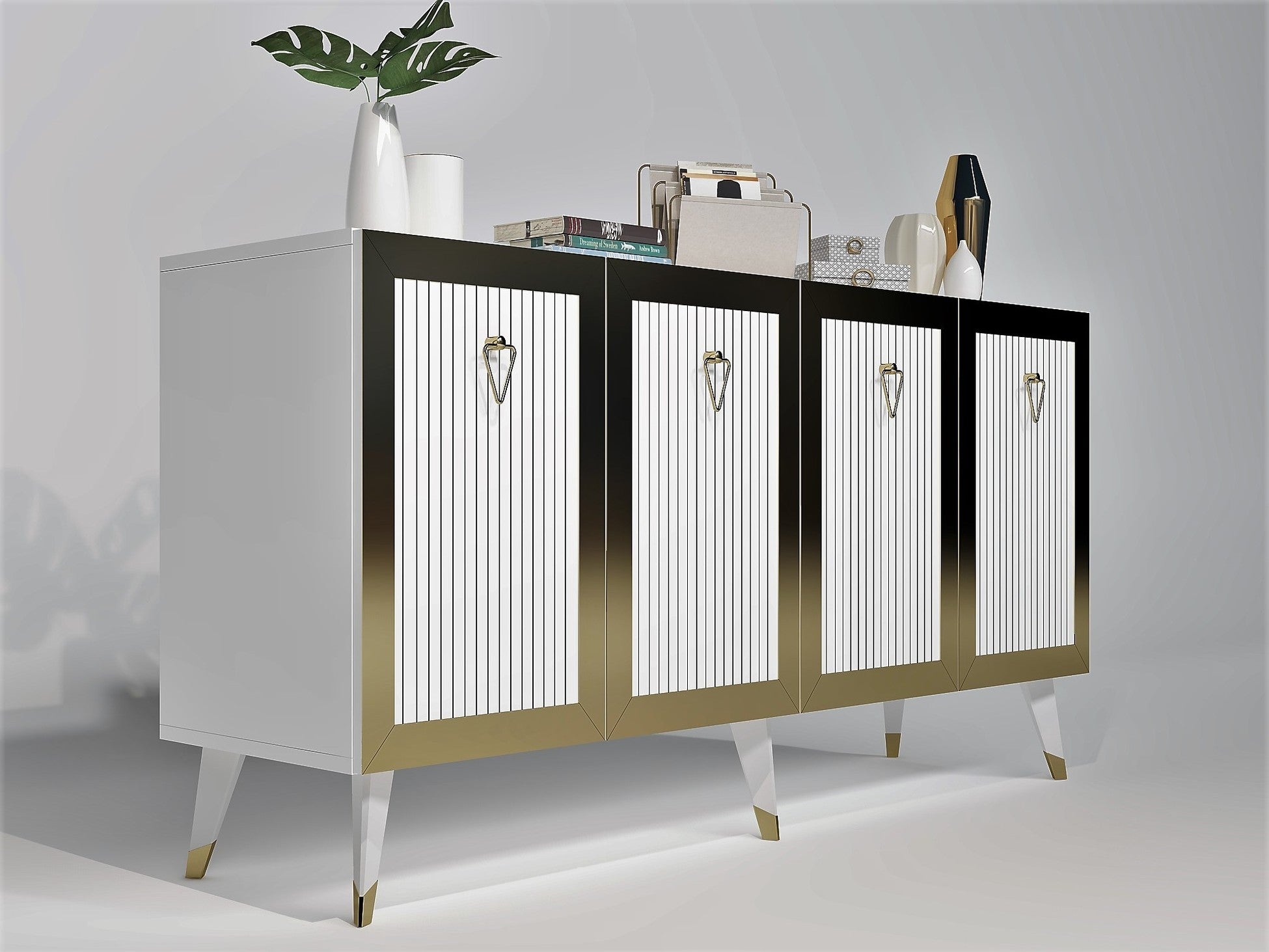 Console Bare - White, Gold