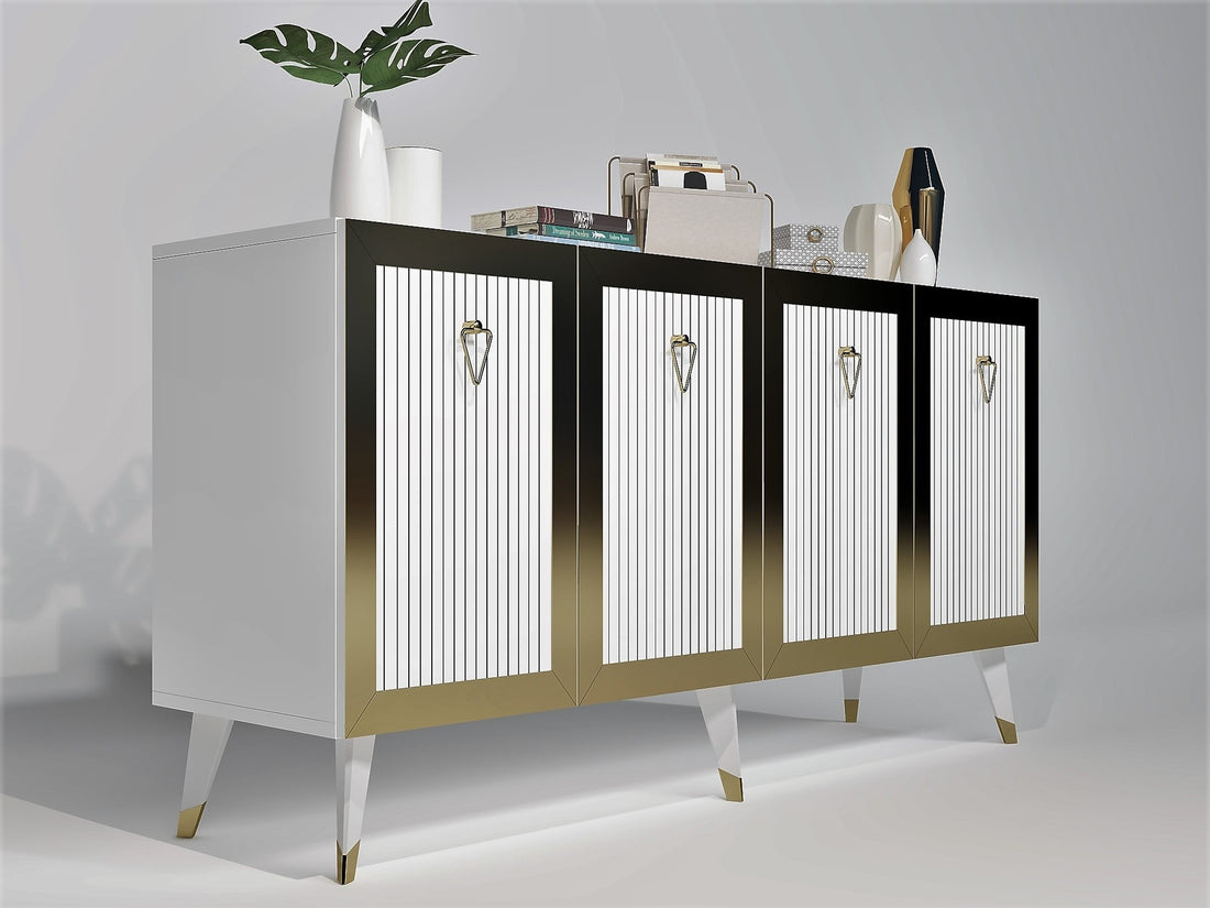 Console Bare - White, Gold