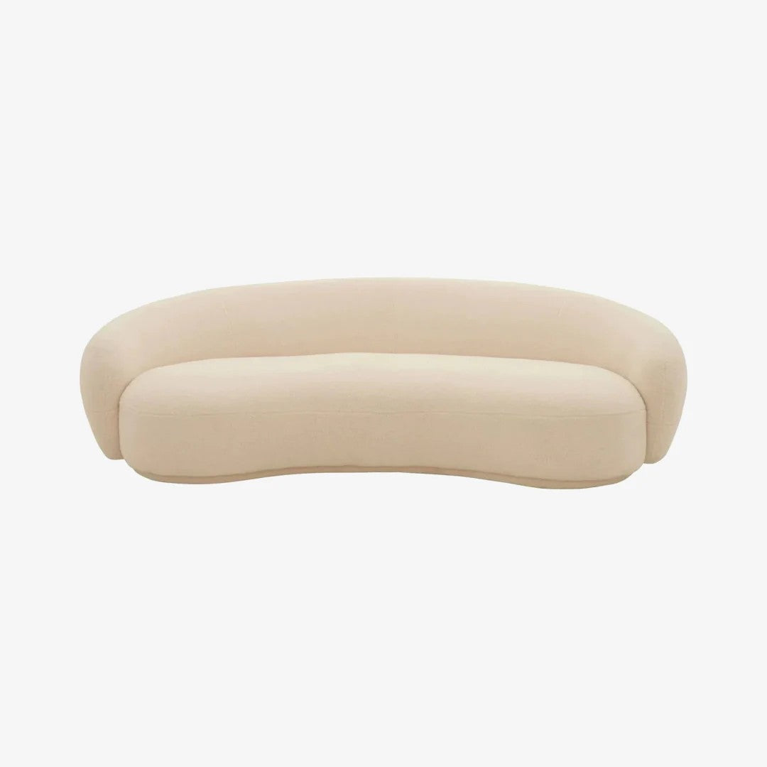 Canapé design 3 places Oliver Tissu bouclette