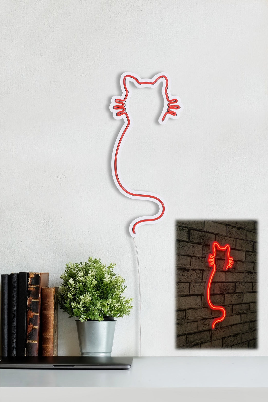 Éclairage LED en plastique décoratif Cat - Red