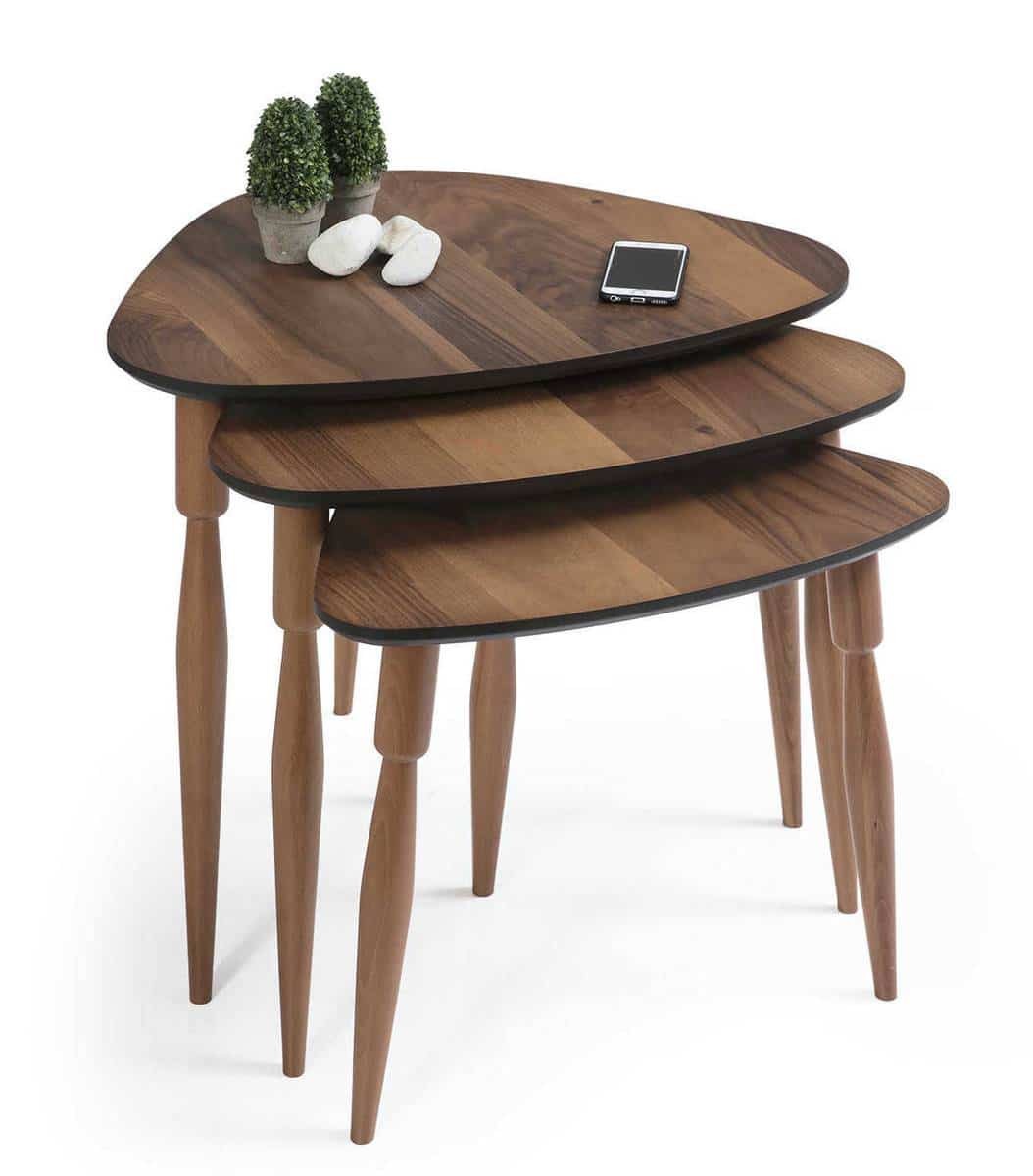 Ege gigognes table basse noyer