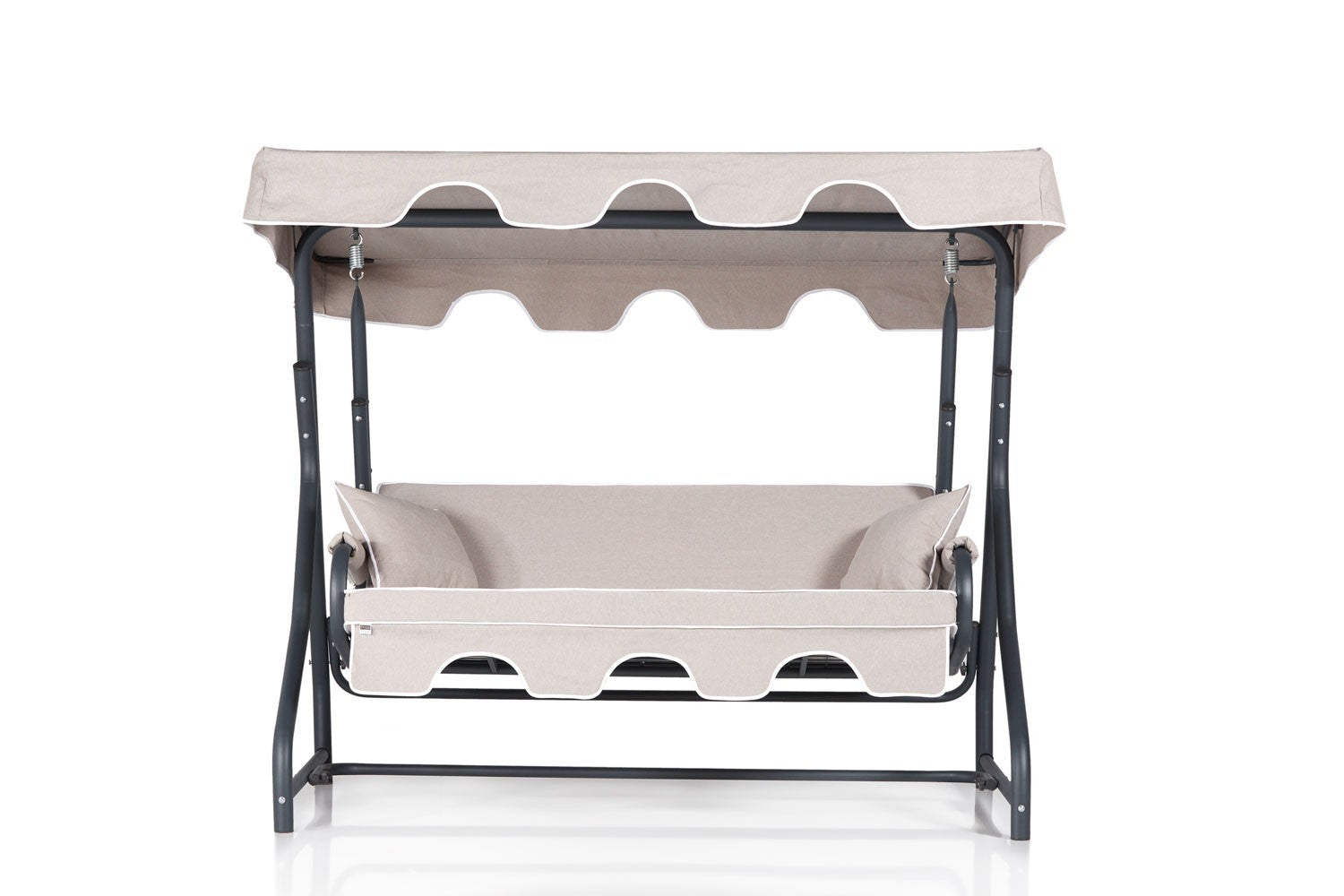 Chaise swing triple jardin Ruta 2 - Cream, Black