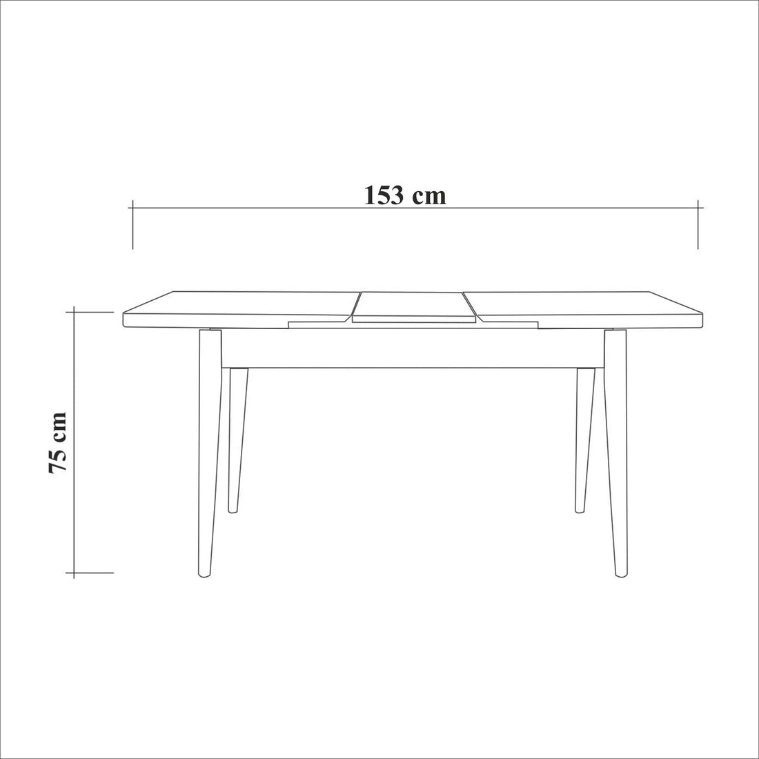 Table à manger extensible Oliver Open - Karina Black