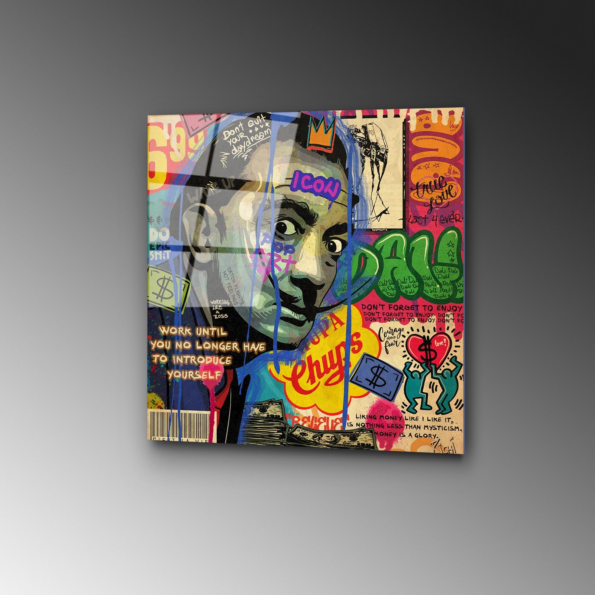 Peinture en verre trempé décoratif UV-817 - 50 x 50