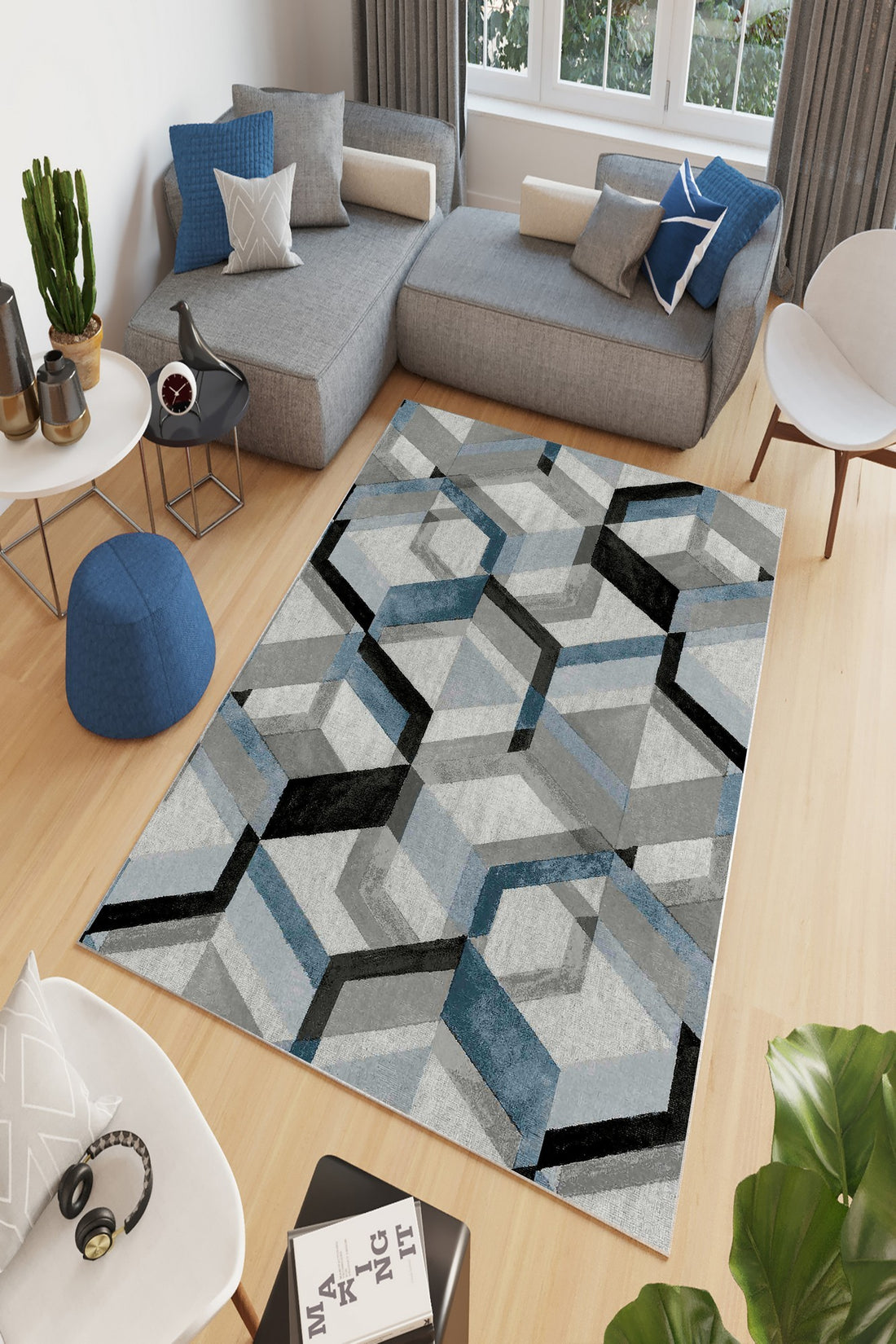 Tapis (160 x 230) W874 - Grey