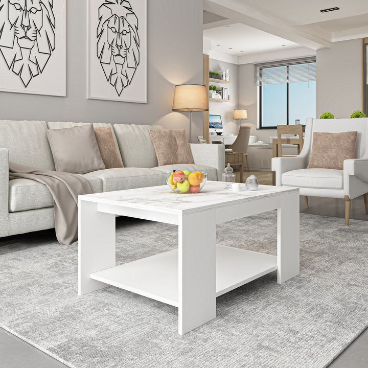 Table basse Lina - White marble